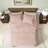Ultra Plush Bedding Sets, Polyester Faux Fur, Elegant Blush Style For Home