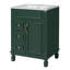 Meuble-lavabo avec lavabo, 2 tiroirs, poignées en métal et tablette réglable-129591286