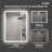 LED Bathroom Mirror with Front & Back LED Lighted Anti-Fog Tempered Glass Vanity Mirror, 3 Colors Temperature & Dimmable Light-115664319