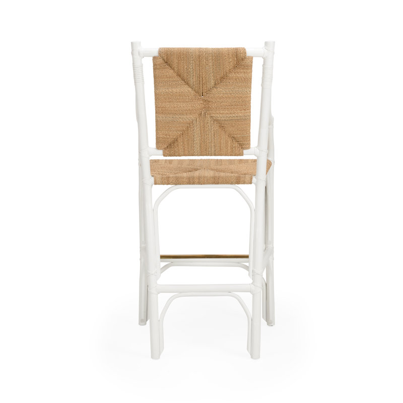 Mecklenburg Stool, White/Brown