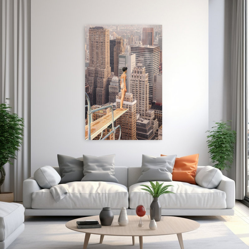 Art contemporain contemporain, paysage abstrait, H 60 po x l 40 po