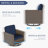 5-Piece Outdoor Wicker Sofa Set, All-Weather High Back with Comfy Cushions, 2 Swivel Rocker Chairs, 2 Ottomans & Sofa for Porch, Deck & Garden-1006909125