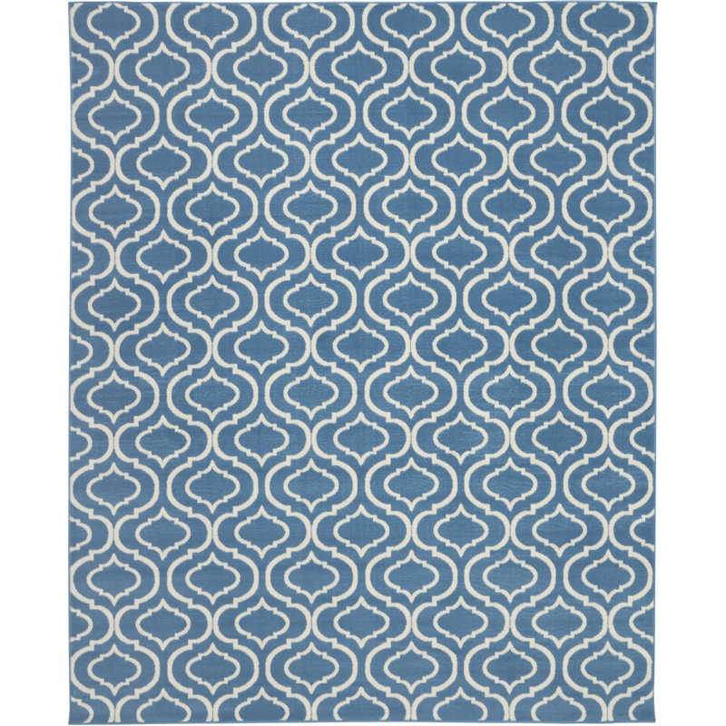 Tapis bleu Sheron, Rectangle 7 pi 10 po x 9 pi 10 po
