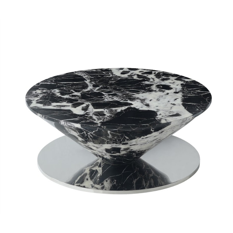 Table basse à motif de marbre (table incluse seulement)