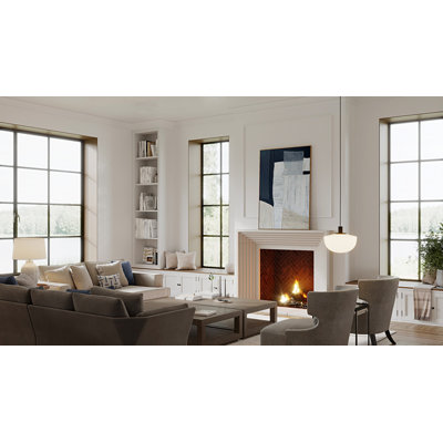 Deco Cast Stone Mantel With Beveled Hearth