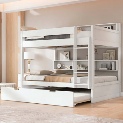Full over Full Bunk Bed with Trundle