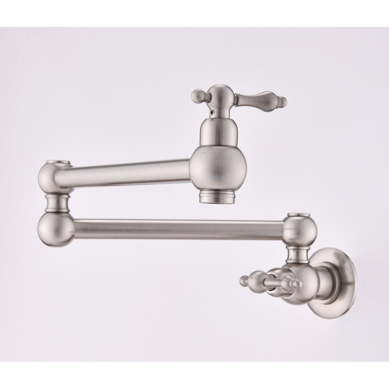 Robinet de robinet de robinet en nickel brossé à fixation murale, accoudoirs améliorant la commodité et l'efficacité, égouttement à double poignée pour l'évacuation de l'eau, robinet à fixation spéciale pour un traitement de surface, pour une utilisation pratique, débit régulé