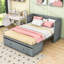 Lit escamotable en bois avec tiroir de rangement, port USB et lattes-82736573-82736574