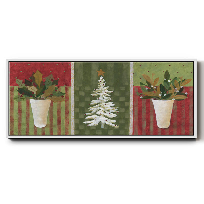 Holiday Greenery- Framed Canvas, 24" H x 60" W