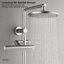 Douche FORNO ACQUA AcquaFALL, finition nickel brossé, douche de pluie, pomme de douche à main, jets de corps, débit de 2,5 GPM-116472636