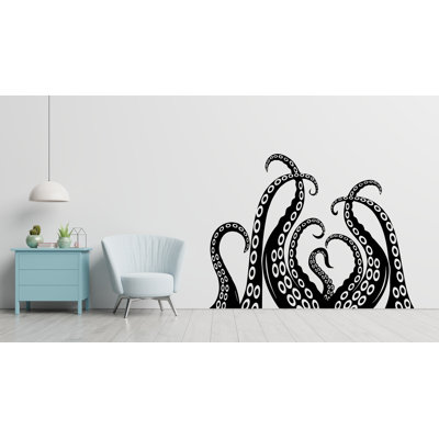 Décoration murale pieuvre, décalcomanies murales pieuvre, art mural tentacules, autocollants de chambre à coucher voiture pieuvre vinyle tentacules muraux pépinière art