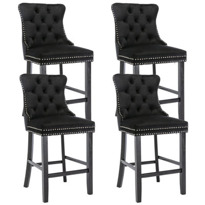 Yes Upholstered Velvet Bar Stool