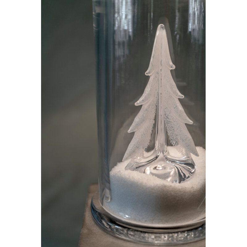 Snowy Branches Evergreen, 8" H x 4" W x 4" D