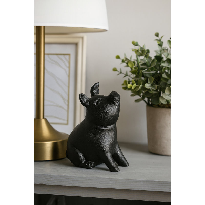 Cochon en fonte, tête haute