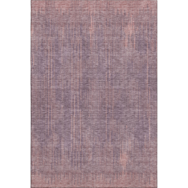 Premium Machine Washable Prisco Mauve Rug, Rectangle 9' x 12'
