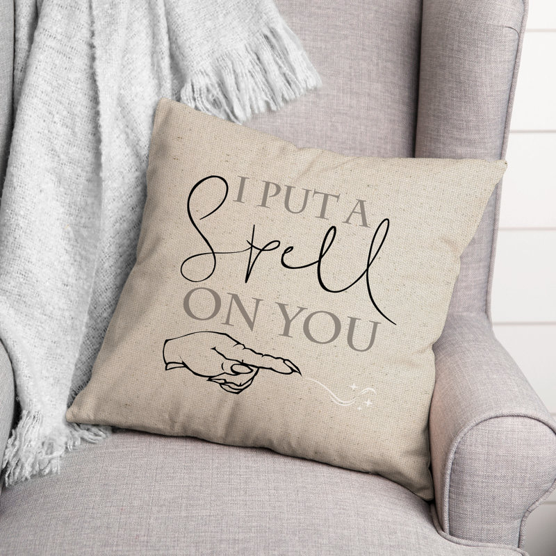  Housse et insert de coussin carré «I Put a Spell on You», 16" x 16"