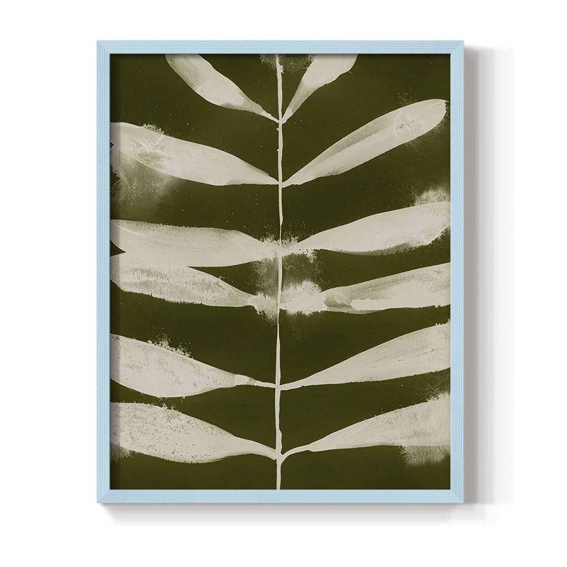 «Organic Bloom VI», reproduction encadrée - bois massif, H 30 po x l 24 po, Bleu