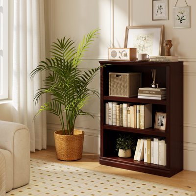 2 Tiers 30" Bookcase, Home Office Storage Floor Standing Bookshelf with Adjustable Shelf