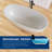 Forma 61'' Freestanding Tub Solid Surface Stone Resin Free Standing Soaking Bathtub-114735281