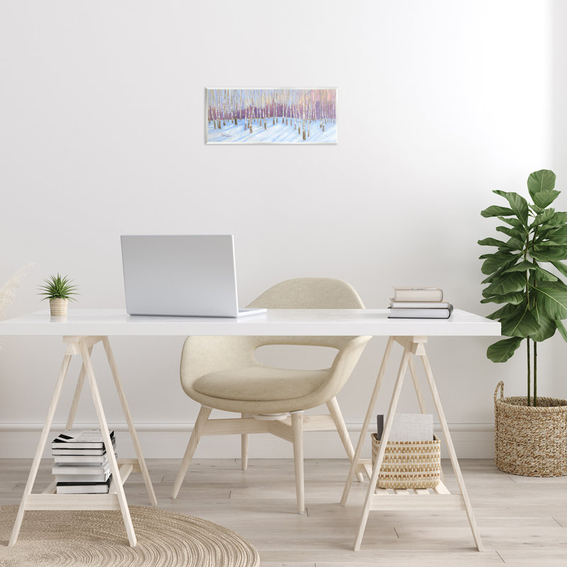 Niveous Birch Tree Grove Wall Plaque, design by Paul Brent