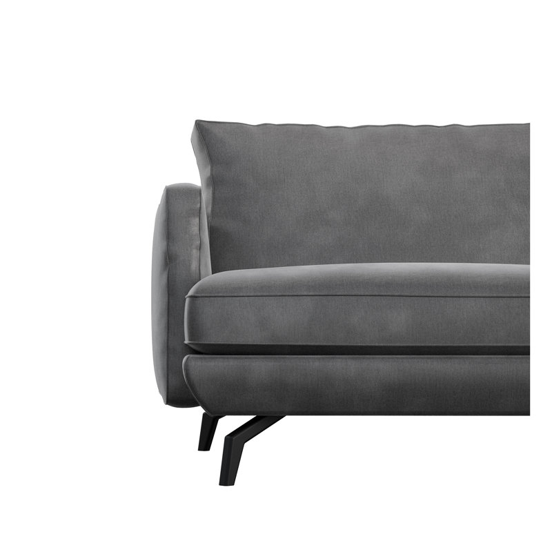 Unic Velvet Armchair, Light Grey