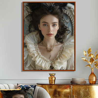 Black White Fashion Woman Regal Radiance - Fashion Woman Wall Decor