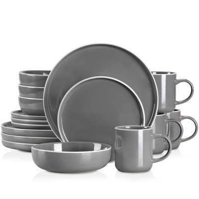 16 Piece Handmade Ceramic Dinnerware Set - Service for 4