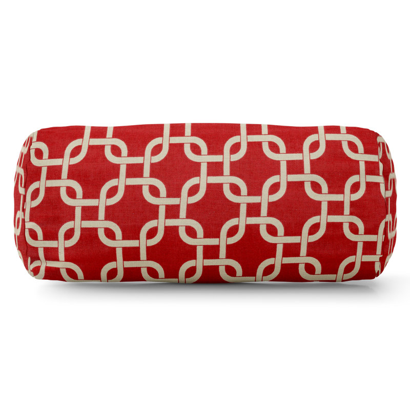 Links Outdoor Bolster Throw Pillow, Red