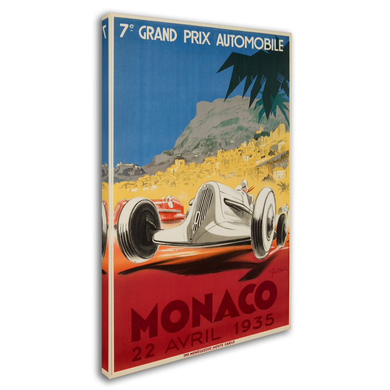 «Racecar 6» par Lantern Press - reproduction d'annonce sur toile, H 32 po x l 22 po x P 2 po