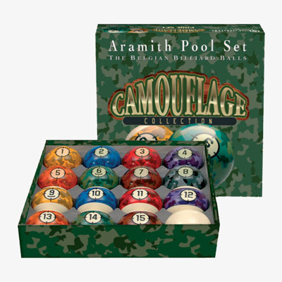 16-Piece Camouflage Collection Billiard Ball Set