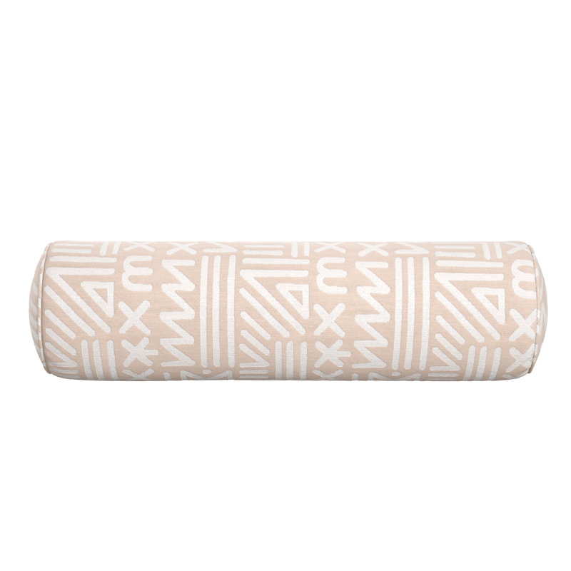Montezuma Bolster Pillow Cover & Insert, 9"H x 36"W, Black