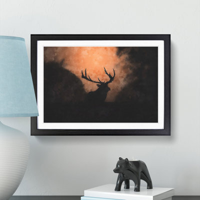 Stag in the Sunset - Picture Frame Graphic Art