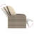 vidaXL Reclining Patio Lounge Chair, Modern Light Brown Poly Rattan with Biege Cushions, Adjustable Backrest & Footrest, Comfortable Outdoor Garden Terrace Furniture-548466205-548466194