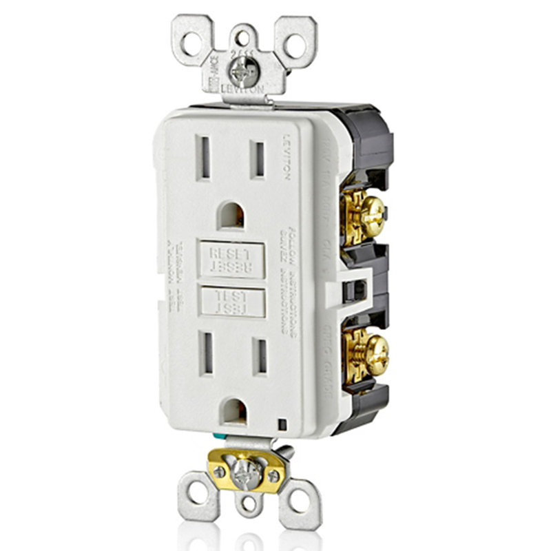 Leviton SmartlockPro 15 Amp 125 Volt Duplex Watthite GFCI Outlet 5-15R 3 Pack