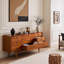Buffet en bois massif brun-375728155