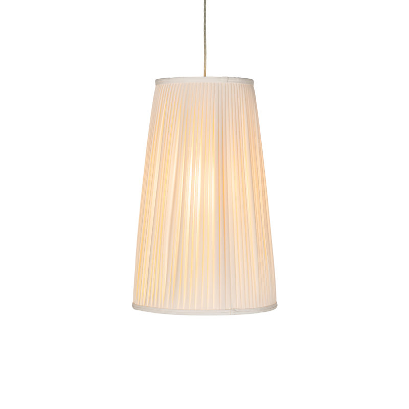 15" Wide Channell Tapered & Pleated Pendant