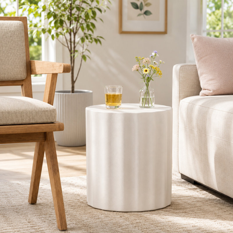 Table d'appoint d'extérieur en béton léger MGO