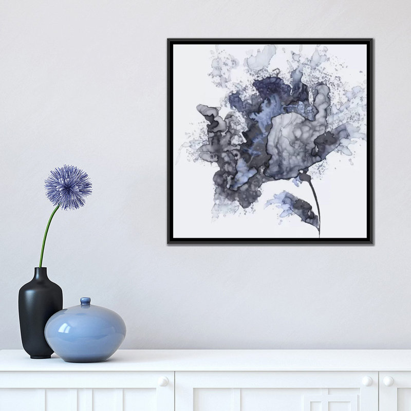 «Exploding Leaf», reproduction d'impression sur toile, H 18 po x l 18 po x P 1,5 po, Toile encadrée noire, Pas de tapis