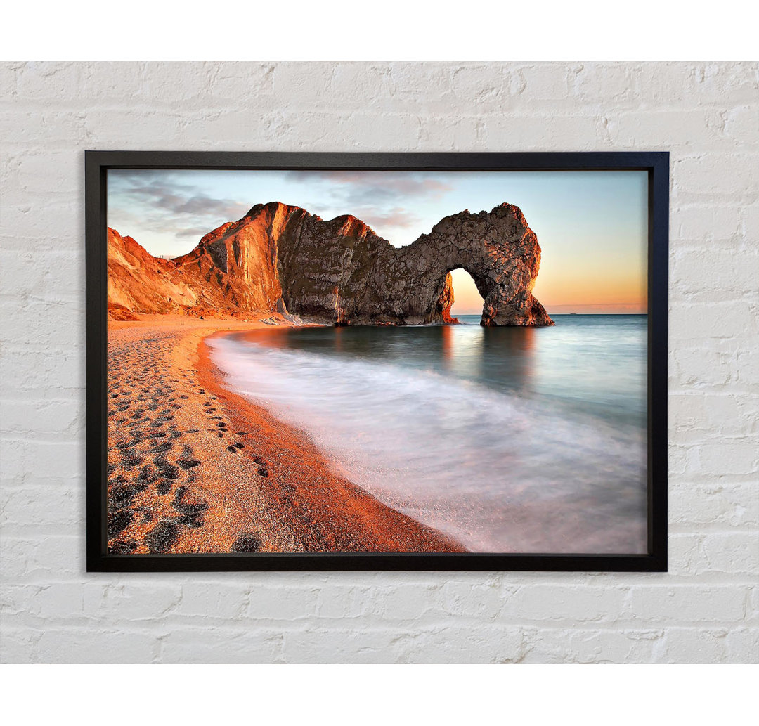 Durdle Door England - Einzelner Bilderrahmen Kunstdrucke auf Leinwand