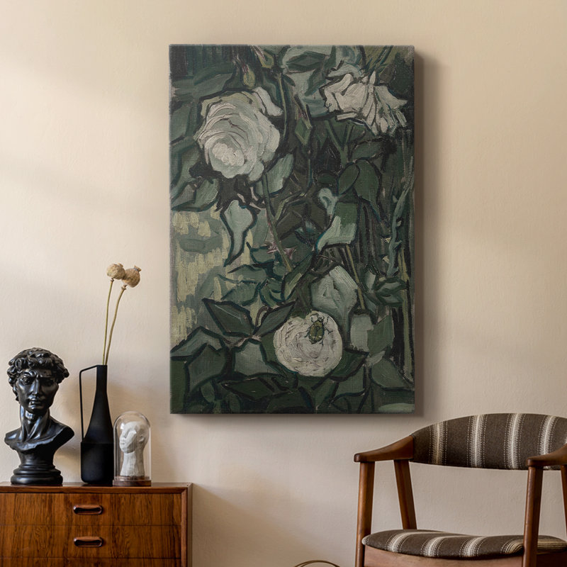 Imprimé floral rétro CCLIV - galerie Cavas sur mesure, H 12 po x l 8 po