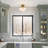 Semi Flush Mount with White Schoolhouse Glass