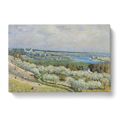 Terrace At Saint Germaine by Alfred Sisley - Wrapped Canvas Painting