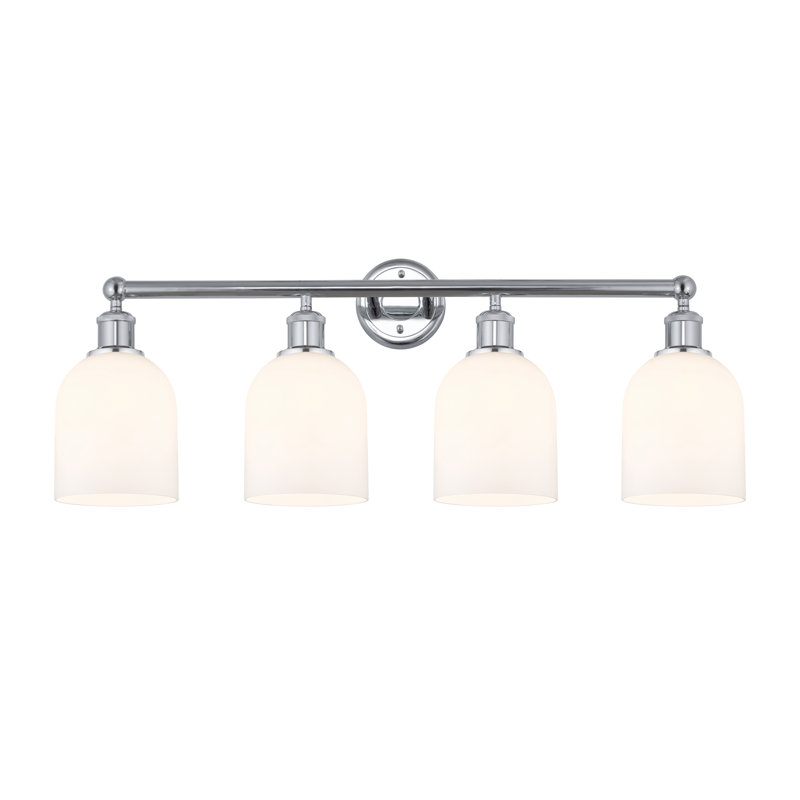 Odaniel 4 - Light Dimmable Vanity Light, Polished Chrome, Gloss White