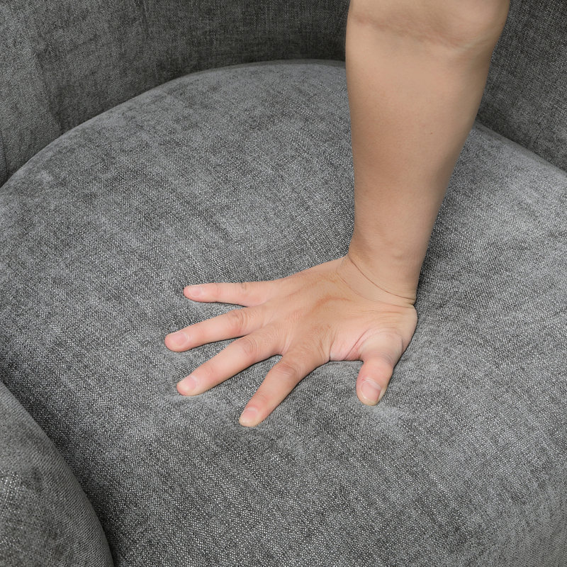 Fauteuil rembourré en tissu 1pc, Gris anthracite