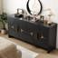62.7'' W Craft Sideboard Buffet With 4 Doors & Adjustable Shelves & LED Light-1248734252