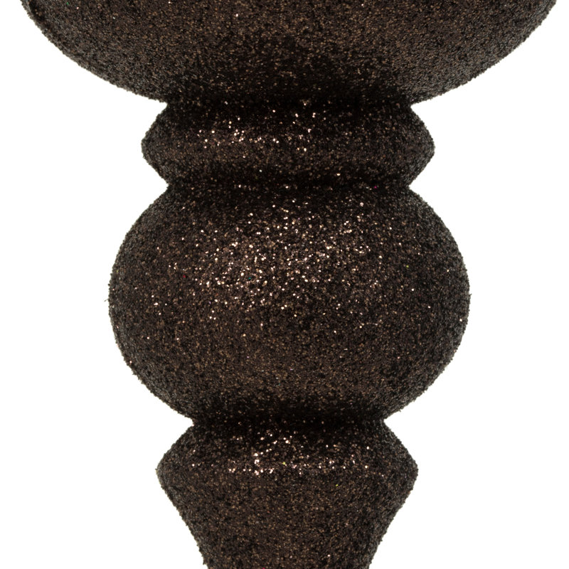 7" 4-Finish Finial Ornament, Chocolate