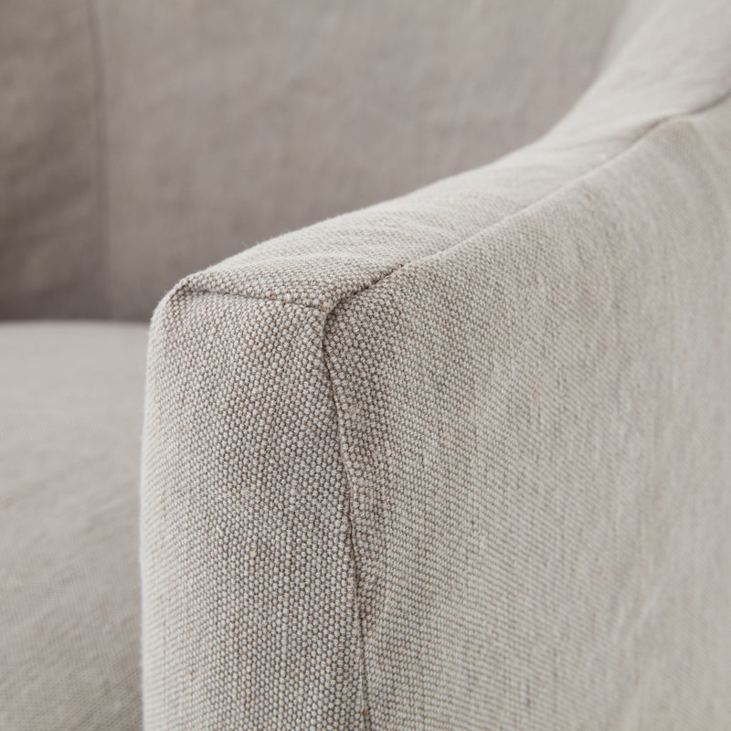 Cove Upholstered Arm Chair, Heather Twill Pewter
