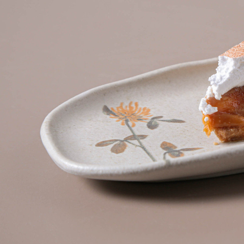 Campestre  Small Oval Serving Platter 9.1” Ceramic Stoneware - Microwave, Oven, and Dishwasher Safe, by Porto Brasil