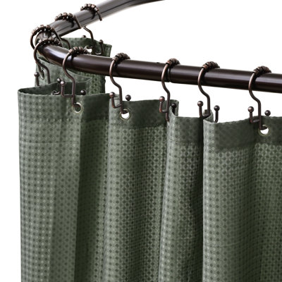 Utopia Alley Rustproof Wall Mounted Aluminum L-Shaped Corner Shower Curtain Rod, 68 inch Size by 28 inch