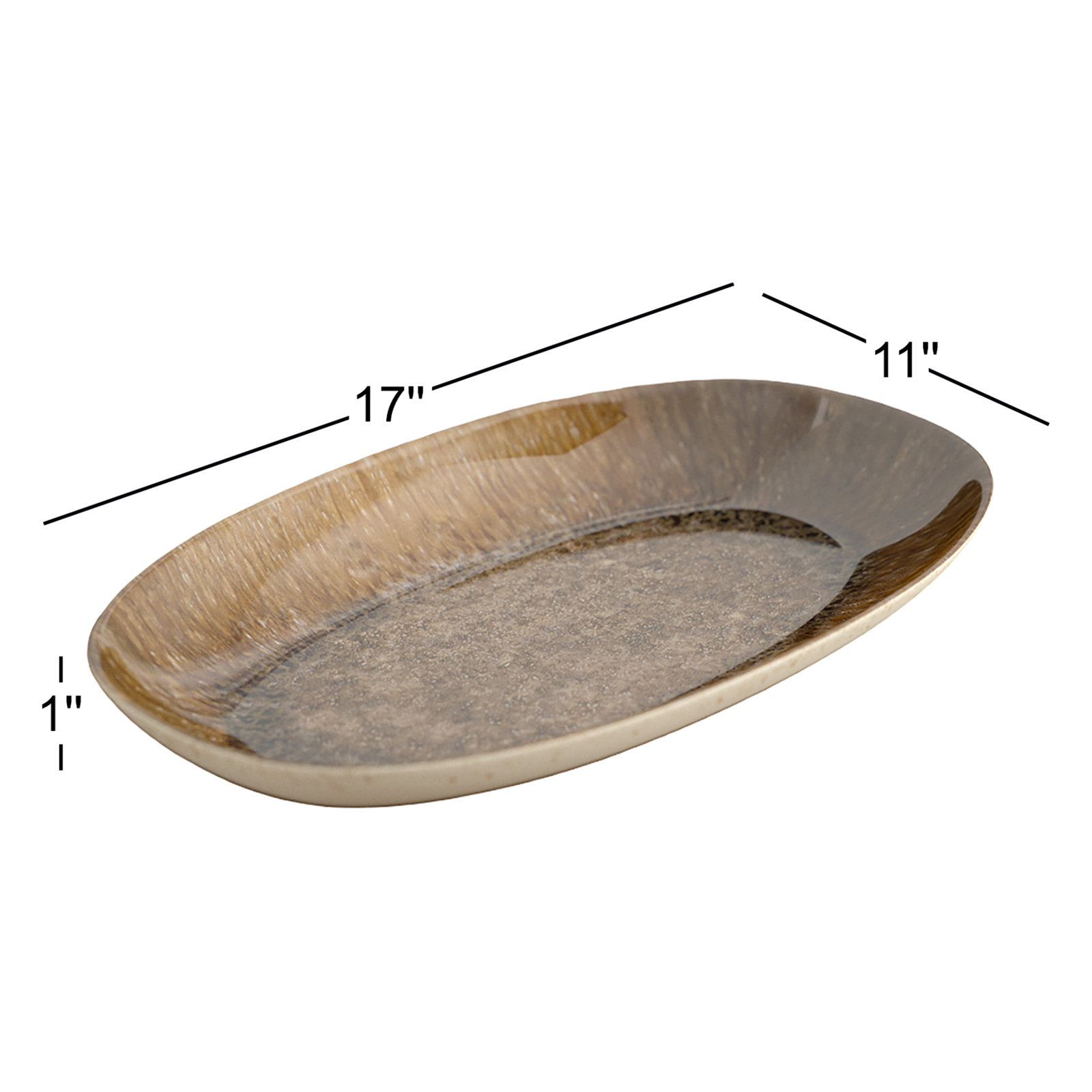Mariessa Oval Platter, 1" H x 11" W x 17" D